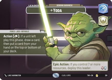 Yoda - Sensing Darkness (Showcase) (261) - TOTR - Rare - Foil