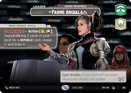 Padmé Amidala - Serving the Republic (Showcase) (265) - TOTR - Common - Foil