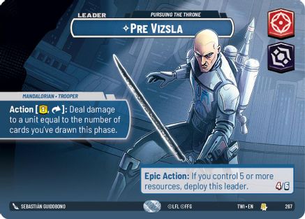 Pre Vizsla - Pursuing the Throne (Showcase) (267) - TOTR - Rare - Foil