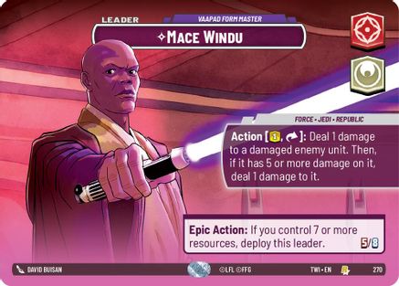 Mace Windu - Vaapad Form Master (Showcase) (270) - TOTR - Rare - Foil