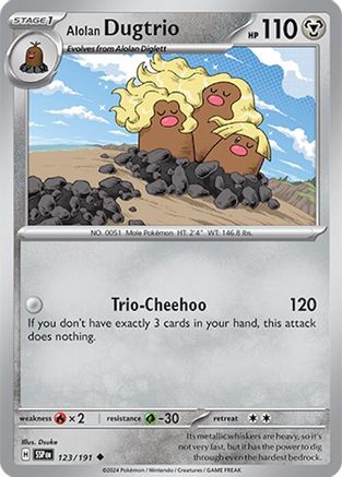 Alolan Dugtrio (123/191) - SSS  - Uncommon