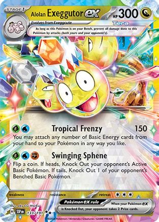 Alolan Exeggutor ex (133/191) - SSS  - Double Rare - Holofoil