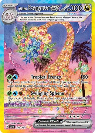 Alolan Exeggutor ex (242/191) - SSS  - Special Illustration Rare - Holofoil