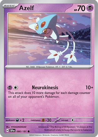 Azelf (080/191) - SSS  - Common - Reverse Holofoil