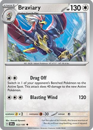 Braviary (153/191) - SSS  - Uncommon - Reverse Holofoil