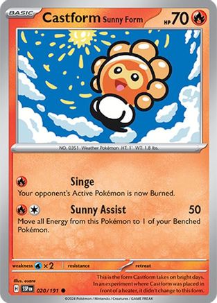 Castform Sunny Form (020/191) - SSS  - Common - Reverse Holofoil