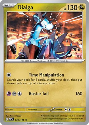 Dialga (135/191) - SSS  - Rare - Reverse Holofoil