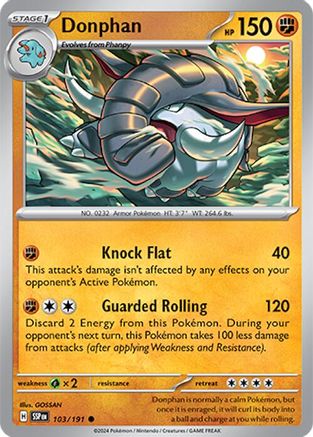Donphan (103/191) - SSS  - Common - Reverse Holofoil
