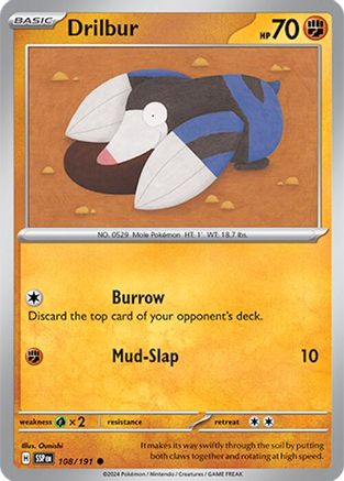 Drilbur (108/191) - SSS  - Common - Reverse Holofoil