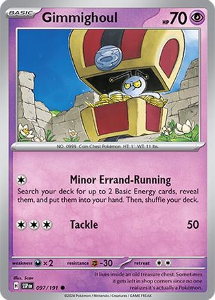 Gimmighoul (097/191) - SSS  - Common - Reverse Holofoil