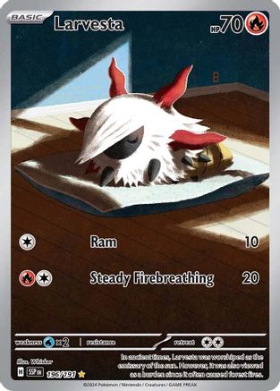 Larvesta (196/191) - SSS  - Illustration Rare - Holofoil