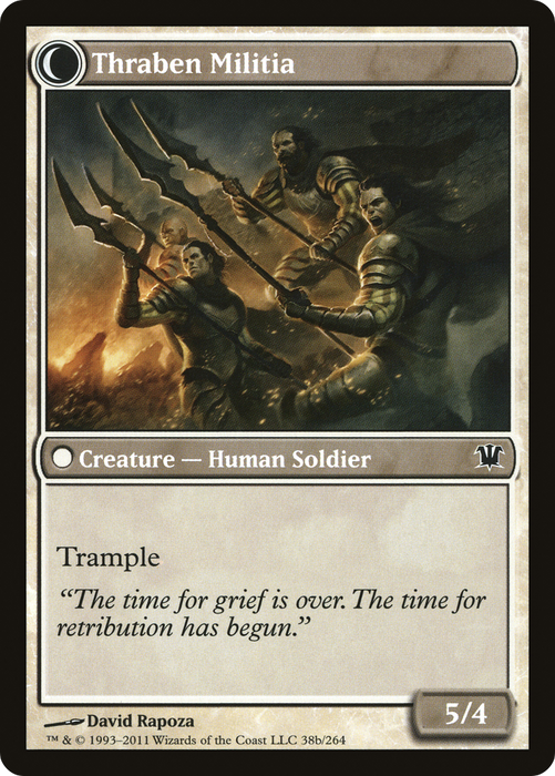Thraben Sentry // Thraben Militia (ISD-038) - common: (Double Faced Transform) - Foil