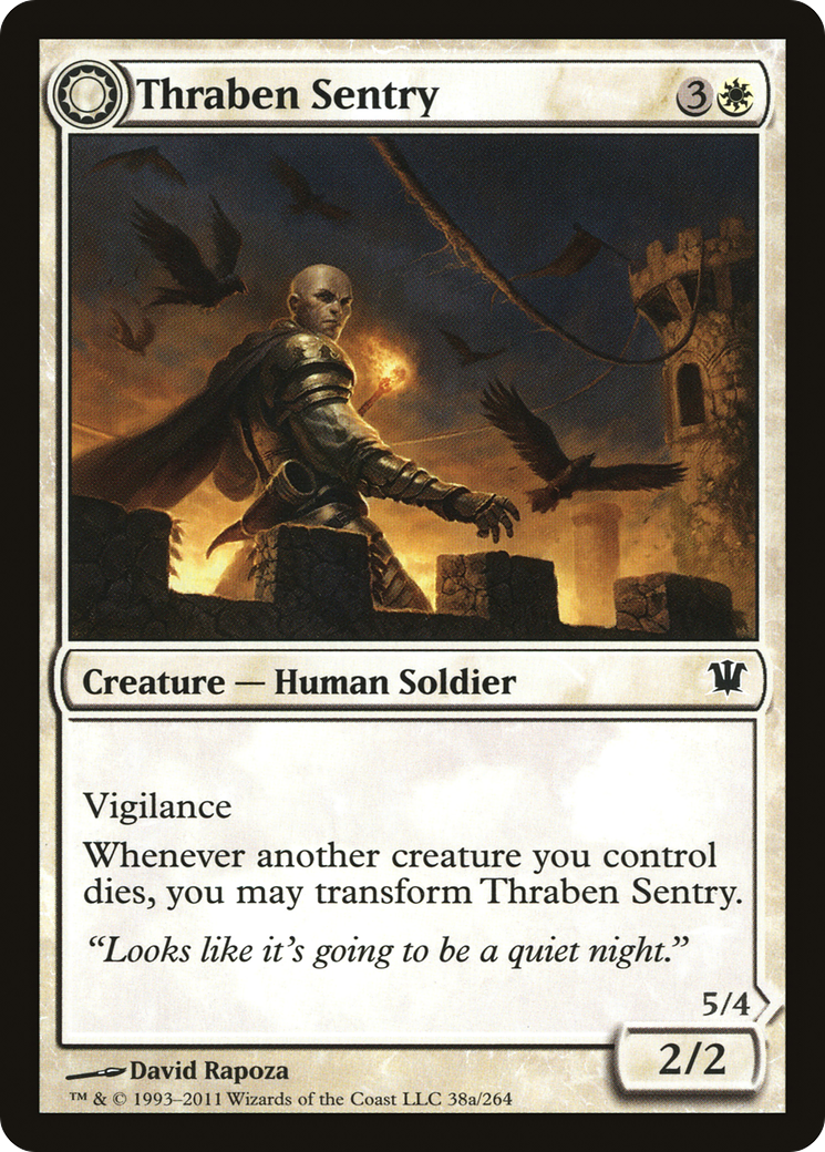 Thraben Sentry // Thraben Militia (ISD-038) - common: (Double Faced Transform) - Foil