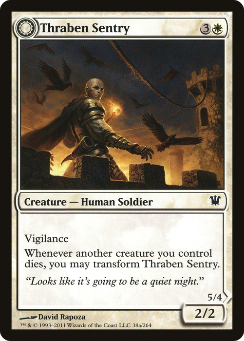 Thraben Sentry // Thraben Militia (ISD-038) - common: (Double Faced Transform)