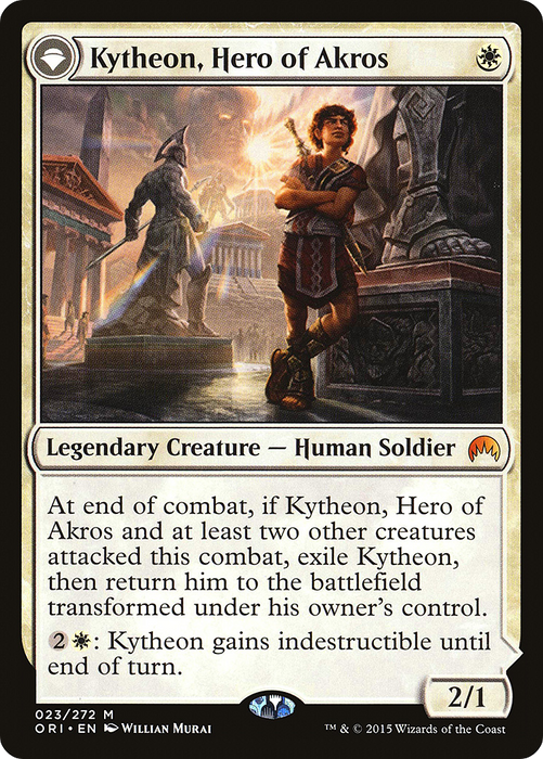 Kytheon, Hero of Akros // Gideon, Battle-Forged (ORI-023) - mythic: (originpwdfc) - Foil