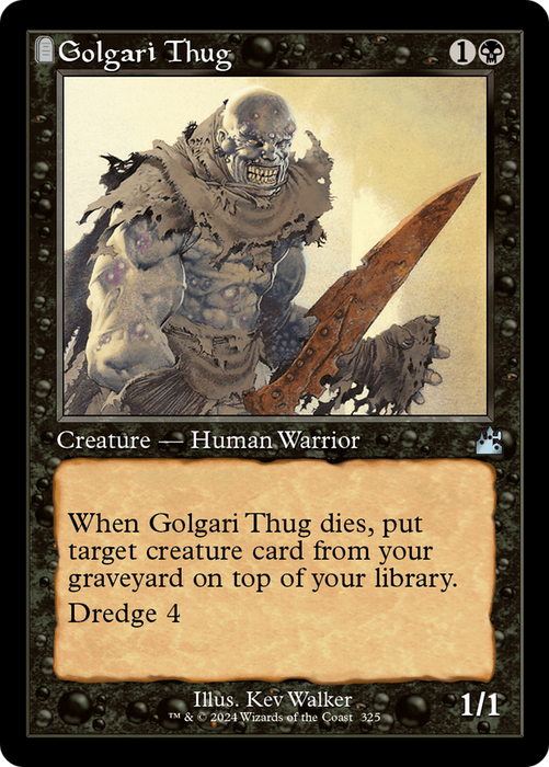 Golgari Thug (RVR-325) - uncommon: (tombstone) - Foil