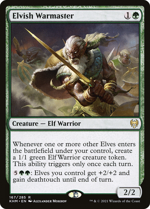 Elvish Warmaster (KHM-167) - rare - Foil