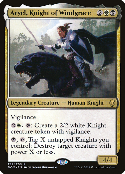 Aryel, Knight of Windgrace (DOM-192) - rare - Foil