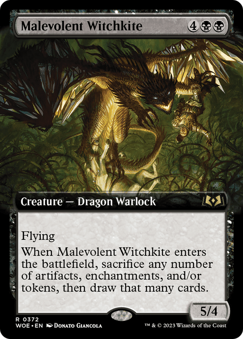 Malevolent Witchkite (WOE-372) - rare: (Extended Art)