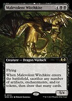 Malevolent Witchkite (WOE-372) - rare: (Extended Art) - Foil