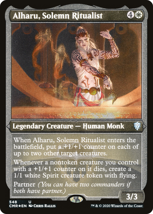 Alharu, Solemn Ritualist (CMR-548) - uncommon - Etched Foil