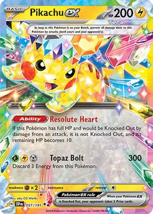 Pikachu ex (057/191) - SSS  - Double Rare - Holofoil