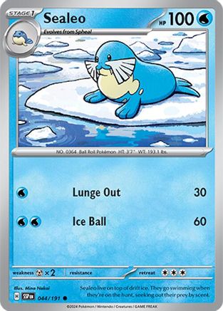 Sealeo (044/191) - SSS  - Common - Reverse Holofoil