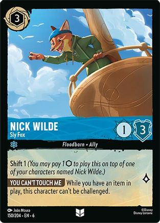 Nick Wilde - Sly Fox (150/204) - Uncommon - Cold Foil