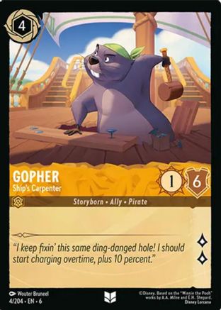 Gopher - Ship's Carpenter (4/204) - Uncommon - Cold Foil