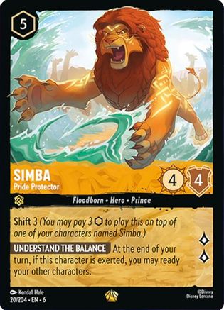 Simba - Pride Protector (20/204) - Legendary