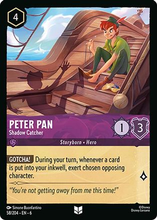 Peter Pan - Shadow Catcher (58/204) - Uncommon - Cold Foil