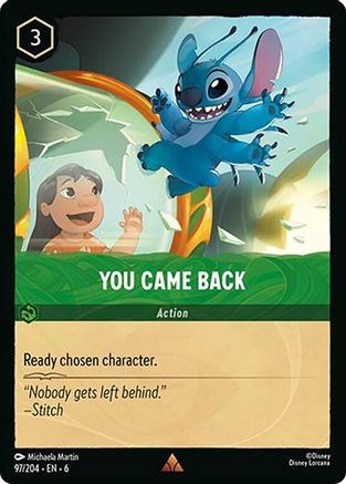 You Came Back (97/204) - Rare