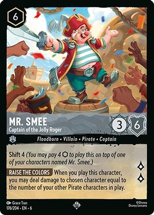 Mr. Smee - Captain of the Jolly Roger (176/204) - Super Rare - Cold Foil