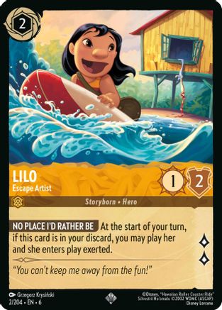 Lilo - Escape Artist (2/204) - Super Rare - Cold Foil
