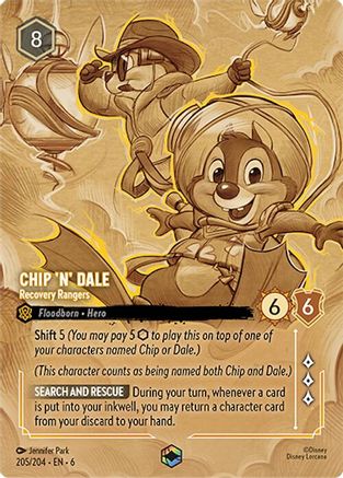 Chip 'n' Dale - Recovery Rangers (Enchanted) (205/204) - Enchanted - Holofoil