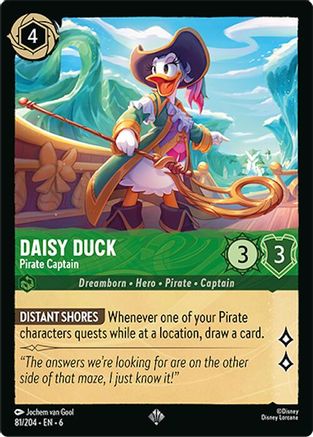 Daisy Duck - Pirate Captain (81/204) - Super Rare