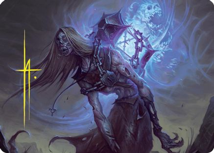 Soul-Shackled Zombie Art Card (9/54) (Gold-Stamped Signature) (ASFDN-009) - special