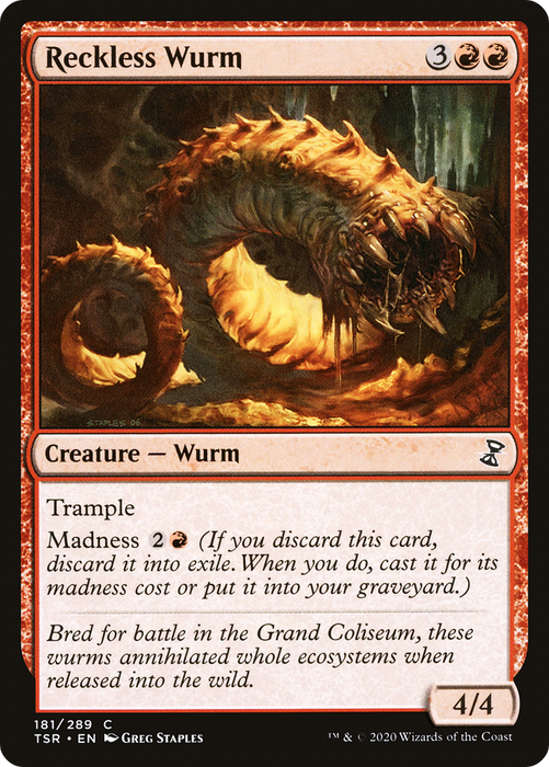 Reckless Wurm (TSR-181) - common