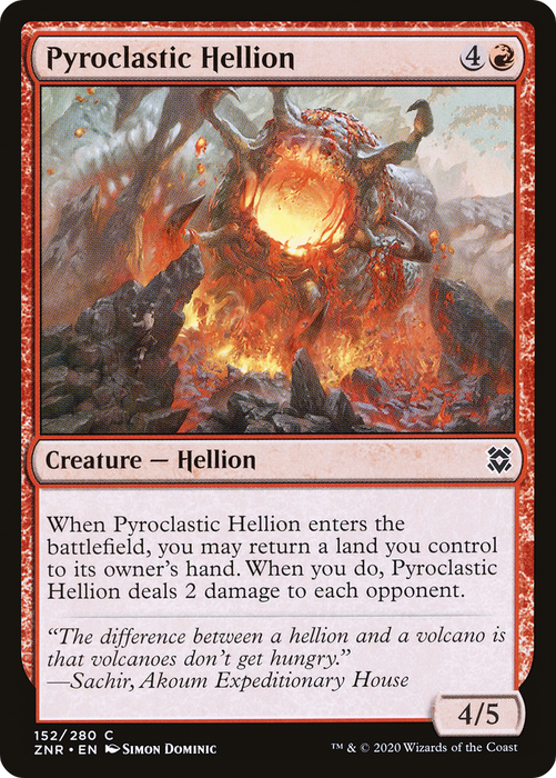 Pyroclastic Hellion (ZNR-152) - common - Foil