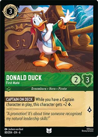 Donald Duck - First Mate (80/204) - Uncommon - Cold Foil