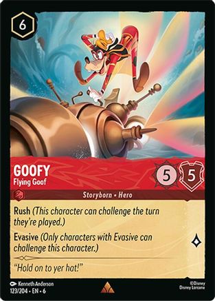 Goofy - Flying Goof (123/204) - Rare - Cold Foil