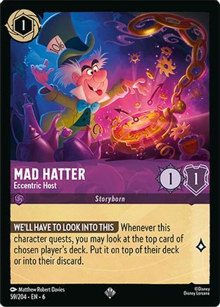 Mad Hatter - Eccentric Host (59/204) - Super Rare - Cold Foil