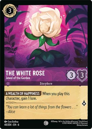The White Rose - Jewel of the Garden (40/204) - Common - Cold Foil