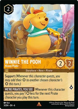 Winnie the Pooh - Hunny Pirate (3/204) - Rare