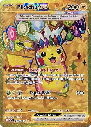 Pikachu ex (247/191) - SSS  - Hyper Rare - Holofoil
