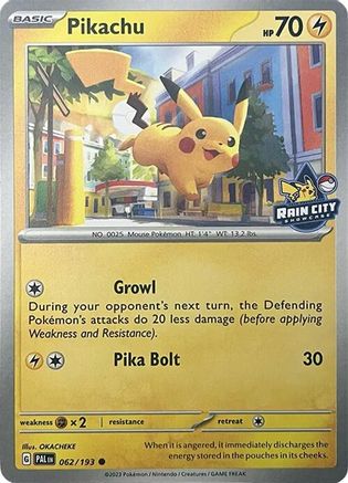 Pikachu (Rain City Showcase) (062/193) - MCP  - Promo