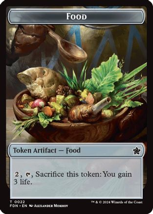 Food // Treasure Double-Sided Token (FDN-22 // 23) - token - Foil