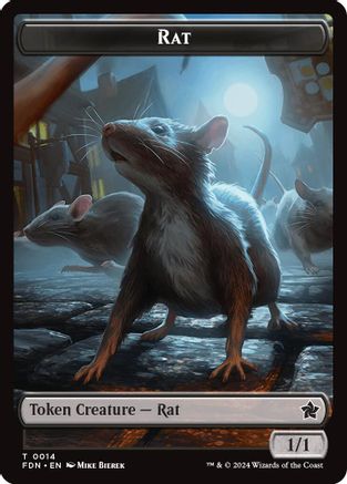 Rat // Zombie Double-Sided Token (FDN-14 // 15) - token - Foil