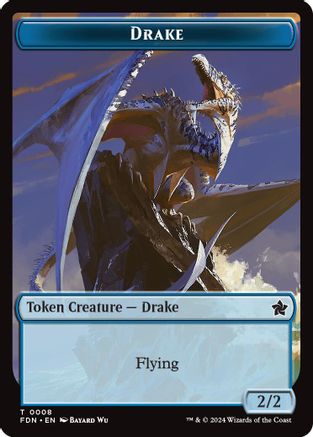 Drake // Goblin Doubled-Sided Token (FDN-8 // 18) - token - Foil
