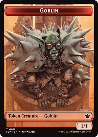 Goblin // Zombie Doubled-Sided Token (FDN-18 // 15) - token